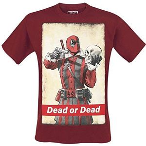 Deadpool T-shirt voor heren, bordeaux, M