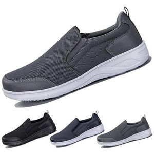 Orthopedische wandelschoenen for heren Slijtvast oppervlak, uitstekende ondersteuning van de voetboog, antislip en lichtgewicht hardlopen, reizen(Deep Blue,45 EU)