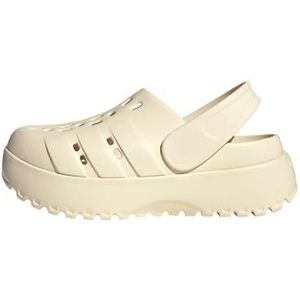 adidas - adilette Platform Clogs - Dames - Wit - Synthetisch Bovenwerk