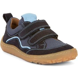 Froddo Blotevoetenschoenen/sneakers met klittenband, velours leer + mesh, kleurkeuze G3130246, donkerblauw, 34 EU