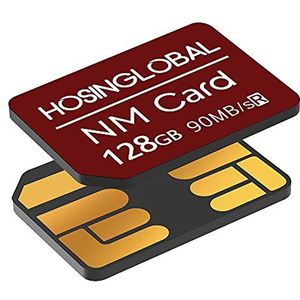 NM Geheugenkaart 128GB 90MB/S Nano Geheugenkaart Alleen Geschikt voor Huawei P30/P40/P50/P60 Series/Mate20 Series/Mate30 Series/Mate40 Series/Nove Series Nano 128GB Card(Red)