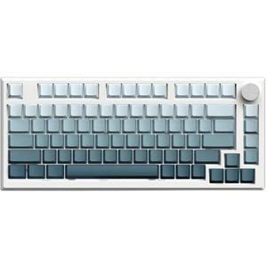 QPSJXN MK750 82 Bluetooth Wireless 2.4G Tri-Mode RGB Backlight Mechanisch Keyboard Hot Swap DIY (witte inkt schaduw)
