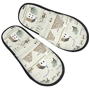 942 Pantoffels voor vrouwen dorp land boerderij pluche slip on huis antislip schoenen voor binnen en buiten lichtgewicht herenschoenen, voor vrouwen, mannen, geschenken, Harige pantoffels 2247, 7/10.5