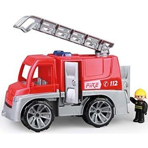 Lena 04457 - TRUXX brandweer hulpverleningsvoertuig met speelfiguur, brandweerauto met brandladder, brandweerwagen met deuren die open kunnen, speelgoedvoertuig voor kinderen van 24 m+