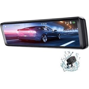 Dashcam Dashcam 11,26"" 4K 2160P GPS WIFI Auto DVR Spiegel Dual Lens Dashcam IPS Scherm Autocamera Drive Recorder Stream Autocamera(4K-1080P-6M-BL-GPS 64G)