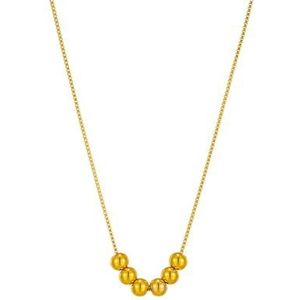 316L roestvrij staal gouden kleur ballen kralen hanger ketting voor vrouwen mode meisjes sleutelbeen ketting sieraden feestgeschenken