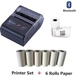 Handbediende slimme inkjetprinter, Draadloze Draagbare Bluetooth-ontvangstprinter 58mm 2 ""Bluetooth Thermal Printers Label Maker for winkels Mini Bill Printer Supplies voor Code Date Label-industrie(A