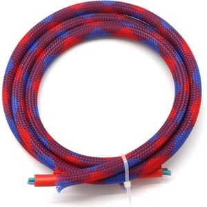 Uitbreidbare, geweven kabelbehuizing Gevlochten uitbreidbare kabelmouw, veelkleurig, 2-40 mm(Blue Red,4MM-10 METESR)