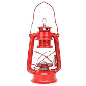 Kleine Hurricane-lantaarn, metalen behuizing, vintage-design, originele olie-brandende lantaarn, hanglamp voor bruiloften, voor feestjes en pub, decoratief geschenk, 2 kleuren (blauw/rood)