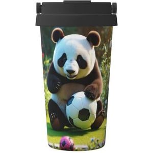 Panda Print Reizen Koffiemok Lekvrije Thermos Mok Geïsoleerde Tumbler, voor Kantoor Camping