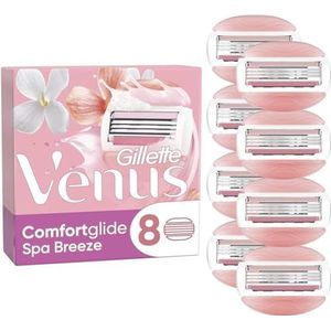 Gillette Venus ComfortGlide Spa Breeze scheermesjes, 8 stuks,Roze