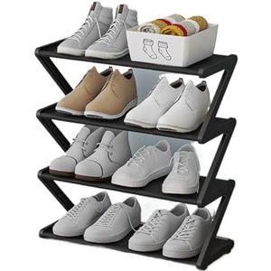 shoe rack Eenvoudig, met stof geassembleerd schoenenopbergrek shoe shelf(Color:S)