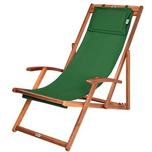 deckchair zonneligstoel relaxstoel strandstuhl stoel ligstoel relaxstoel hout 94 x 94 x 60 cm, groen