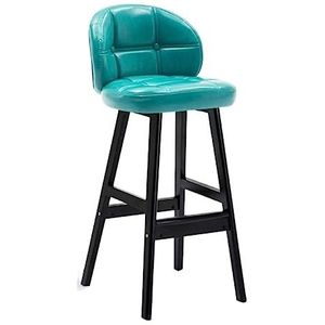 Barkrukken PU Lederen Barkruk Barkrukken Met Voetsteun Vintage Barkruk Thuis Houten Bar Eetkamerstoelen Voor Keukenontbijt Barkrukken Set Van 2 (Color : E, Size : Sitting Height 73cm)