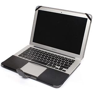 Beschermhoes Compatibel met M2 MacBook Air 13 inch Case 2022 A2681 Case Cover, Premium lederen beschermhoes Shell Compatibel met M2 13.6"" 2022 Cover Skin Tablet Slim Cover Shell (Color : Siyah)