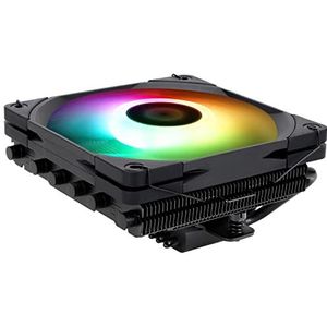 Thermalright AXP120-X67 Black ARGB low-profile CPU-luchtkoeler met 120 mm TL-C12015B-S PWM-ventilator, 6 heatpipes, 67 mm hoogte, voor AMD AM4/Intel LGA 1700/1150/1151/1155/1156/1200/2011/2066