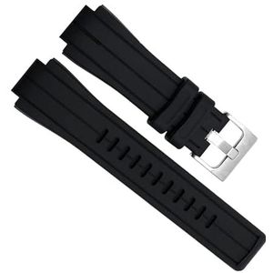 dayeer Waterdichte siliconen sporthorlogeband voor Timex WATCHT2N720 T2N721 TW2T76300 horlogeband met schroeven (Color : 10mm Gold Clasp, Size : 24-16mm)