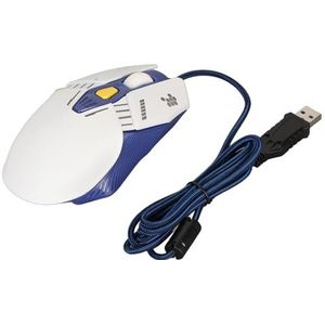 Optische gamingmuis, USB RGB Plug & Play gamingmuis, 7200 DPI verstelbare ergonomische software-ondersteuning DIY Quick Fire-knop voor pc (wit)