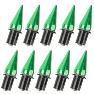Kuipboutset 10 Stuks Universele Motorfiets Spike Bouten Voorruit Stroomlijnkappen Kentekenplaat M5 5mm Schroef Montage Moeren Schroeven Bouten Accessoires(GROENTE)