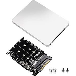 Hztuang M.2 SSD One U.2 2 in 1 M.2 NVMe Adapter en SATA-bus NGFF SSD een PCI-E U.2 SFF-8639 PCIe M2 adapter met behuizing