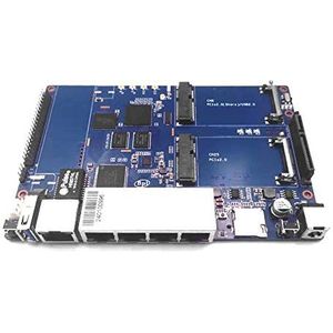 Banana Pi BPI R64 Smart WiFi-router - Hoge snelheid draadloze router, dubbele band, 5 Gigabit-poort met 1 GB DDR3 Gevestigd in MediaTek MTK MT7622 Soc OpenWRT voor NAS VPN-server, bundel met wifi