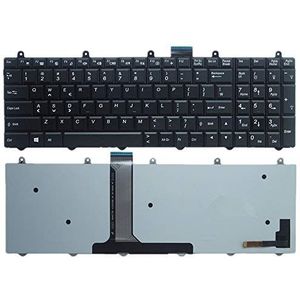 Laptop Toetsenbord Voor For CLEVO P150 P150HM P150EM Zwart With Backlight Verenigde Staten Lay-out 6-80-P2700-011-3R V132150AK3 US