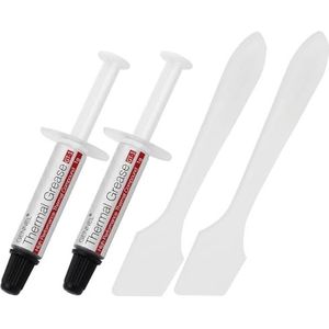 GENNEL 2-pack GT-1 zilveren CPU thermische pasta (1 g* 2), hoogwaardige thermische compound pasta, koellichaam compound, ultra-lage thermische impedantie thermisch vet voor CPU/PS4/PS5/PC/GPU-koelers