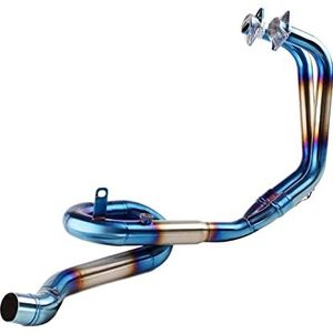 LFYEQZ Voor Y&AMAHA Voor YZF R25 Voor YZF R3 Motorfiets Uitlaat Midden Pijp En Front Link Pijp Volledige Systeem Front Link Pijp Slip Op(2)