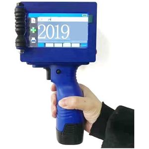 Handheld Jetprinter For Doosglas, Plastic Fles, Draagbare Laserprinter(Blue)