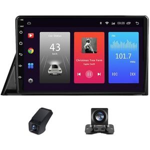 Carplay autoradio 2 Din geldt voor Toyota Sienta 2 XP170 LHD RHD 2015-2022 met Android Auto Bluetooth 9 inch touchscreen autoradio met GPS stuurwielbediening + achteruitrijcamera(C10 Pro)