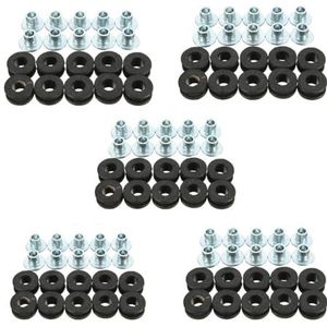 Kuipboutset 10-100 Set Motorfiets Rubber Grommets Bolt Kit Drukontlasting Kussen Accessoires(50 pieces)