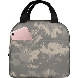 JYQCNSMJYB2 Army Digitale Camouflage Print Licht Duurzame Tote Bag voor Kantoorwerk School Lunch Tas Geïsoleerde Lunchbox voor Vrouwen en Mannen