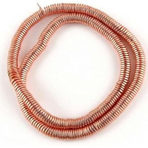 Natuursteen mat hematiet kralen platte ronde schijf losse spacer kralen voor ketting oorbel armband maken 3/4/6/8mm-mat rose goud-6mm