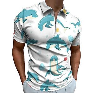 Hoog Gedetailleerde Tropic Vlinder Polo Shirt Voor Mannen Casual Rits Kraag T-shirts Golf Tops Slim Fit