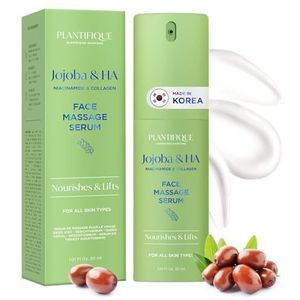 Plantifique Jojoba-olie & hyaluronzuur gezichtsserum voor Gua Sha-massage met vitamine C, E, niacinamide voor een stralende huid, Korean Skincare anti-aging serum, 30 ml