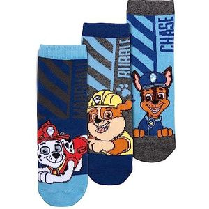 United Labels Paw Patrol Sokken voor jongens en kinderen, sneakers, kindersokken, meerkleurig, kleurrijk (verpakking van 3 stuks), Meerkleurig, 23/26 EU
