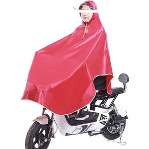 Fietsregenjas Poncho ，Waterdichte Poncho，Raincoat, Cape Capuchon Heren Dames Fietsregenjas Winddichte regenjas Scootmobielhoes (Kleur: Blauw, Maat: Single 3XL) (Color : Red, Size : Single 4XL)