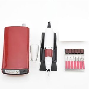 Nagelvijl elektrisch, Nagelboormachine, 35000 RPM draagbaar oplaadbaar for manicure en pedicure, nagelmanicuremachine for professionals(Rose red)
