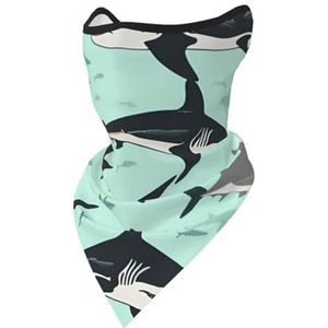 UVBDF Haaien gezichtsbedekkende sjaal, ademend voor hardlopen, kamperen, klimmen