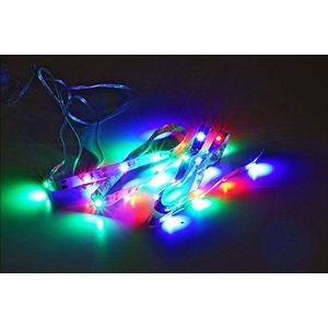 Spetebo LED Stripe 1m met 30 LED - kleurrijk/meerkleurig - werkt op batterijen - individueel in te korten na elke LED