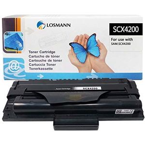 LOSMANN toner compatibel met Samsung laserprinter SCX-D4200A / ELS voor Samsung SCX-4200 SCX-4200D3 SCX-4200F SCX-4200R, SCX-4200 D3 SCX-4200 F SCX-4200 R (zwart 3.000 pagina's zwart) 1 x toner.