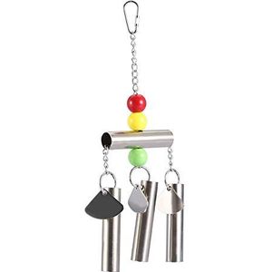 Bells Toy, roestvrijstalen bel papegaaienspeelgoed vogelkooi schommelstandaard decoratie speelgoed voor vogels middelgrote papegaai