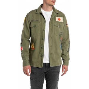 Replay heren overhemd jas, 833 Light Military, L