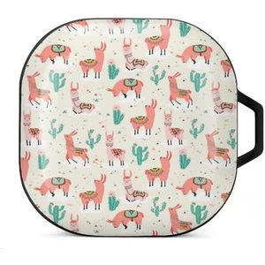 Llama on A Cloud Oordopjes hoesje compatibel met Samsung Hard Shell beschermhoes zwart-stijl