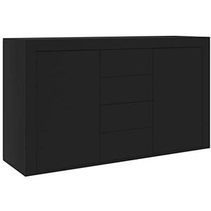 vidaXL Dressoir 120x36x69 cm spaanplaat zwart