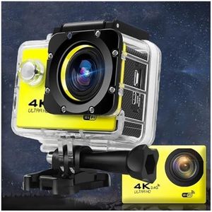 Actiecamera Ultra HD 4K / 30fps WiFi 2.0"" 140D onderwater waterdichte camerahelm Vedio Sport(Yellow)