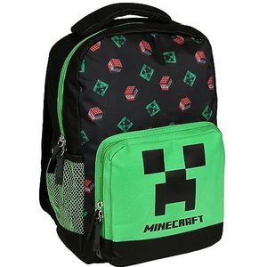 Minecraft schoolrugzak voor een jongen, groene rugzak 36x27x12 cm