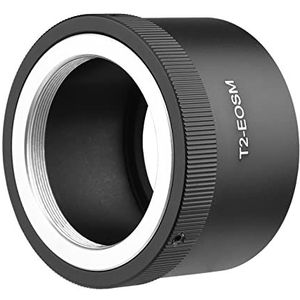 Camnoon Handmatige lensadapterring T2-mount-adapter ring voor T2 lens op Canon EOS M1/M2/M3/M5/M6/M6 Mark II/M10/M50/M100/M200 EF-M Mount Mirrorless Camera