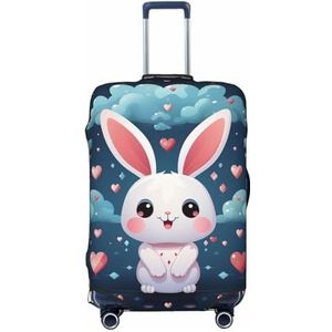 HerfsT Cartoon dieren print koffer cover elastische wasbare bagage hoezen stofdichte bagage beschermer voor reizen past 45-32 inch, Zwart, S