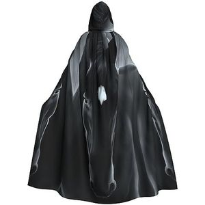 OPSREY Zwarte Paard Gedrukt Volwassen Hooded Poncho Volledige Lengte Mantel Gewaad Party Decoratie Accessoires